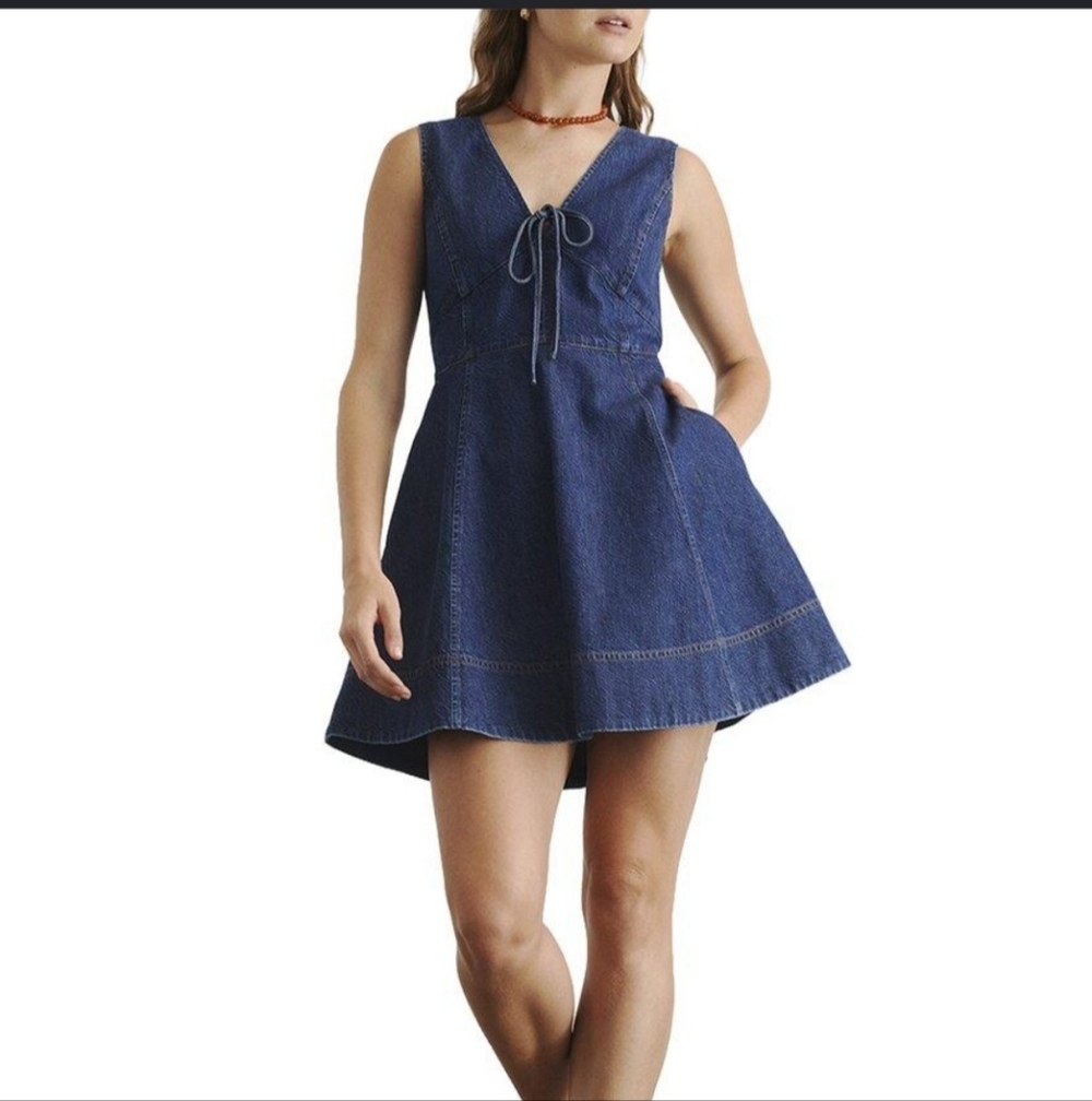 Velvet Heart Girls' Dark Blue Denim Dress